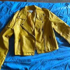 Faux leather moto jacket.